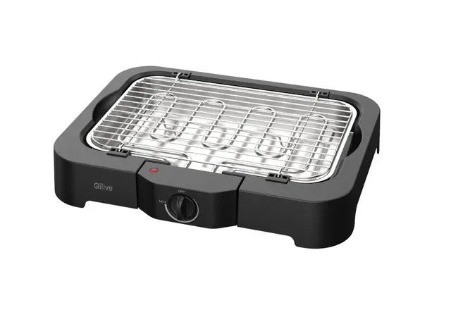 Grill electric Qilive Q.5806, 2300W, termostat reglabil, negru