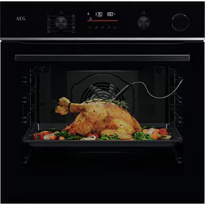 Cuptor incorporabil AEG TR6PB531SB, Electric, Gatire cu abur, Autocuratare pirolitica, 72 l, Clasa A++, Wi-Fi, negru