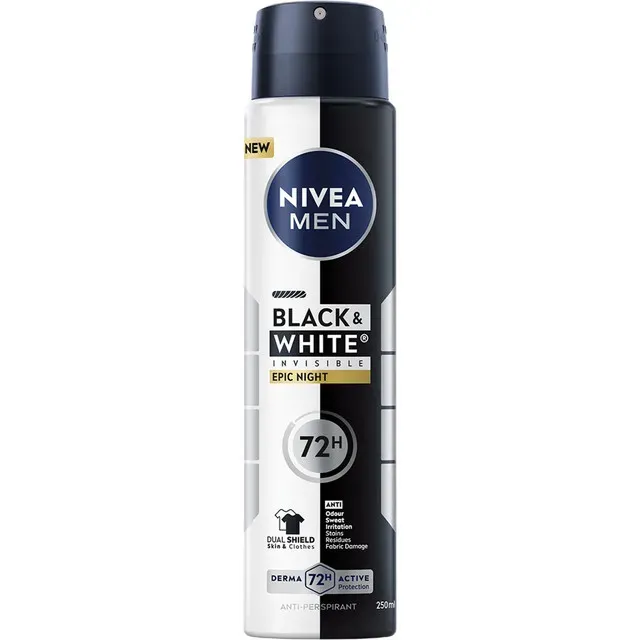 Deodorant spray Nivea Men Black & White Epic Night, 250 ml