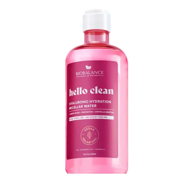 Apa micelara Bio Balance Hyaluronic Hydration Hello Clean, 500 ml