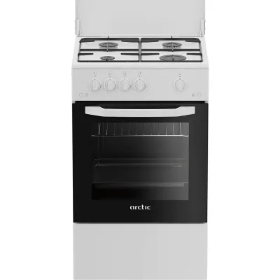 Aragaz ARCTIC AGM5501FL, 4 arzatoare, Gaz, L 50 cm, alb
