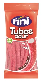 Jeleuri acrisoare cu aroma de capsuni Fini Tubes Sour, 80 g