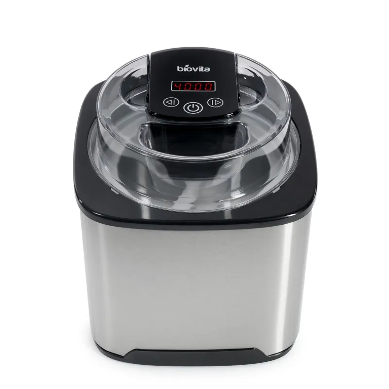 Aparat de Facut Inghetata Biovita ICE-2000, 2L, Carcasa de Inox, Timp de Preparare 40 Minute, Bol Detasabil