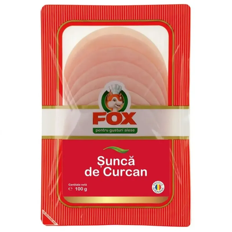 Sunca de curcan feliata Fox, 100 g
