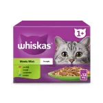 Hrana umeda pentru pisici adulte Whiskas, selectii de carne in aspic, 12 x 85 g