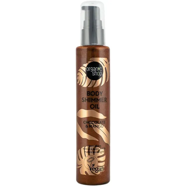 Ulei de corp cu sclipici Organic Shop Chocolate & Mango, 100 ml