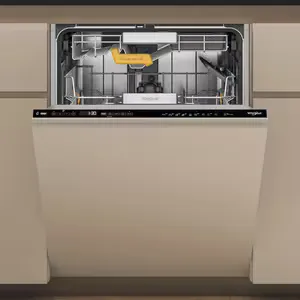Masina de spalat vase incorporabila WHIRLPOOL W8I HP42 L, MaxiSpace, 6th Sense, 14 seturi, 10 programe, 60 cm, Clasa C, panou comanda negru