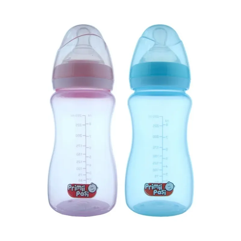 Biberon Primii Pasi din polipropilena, 0-3 luni, 250 ml