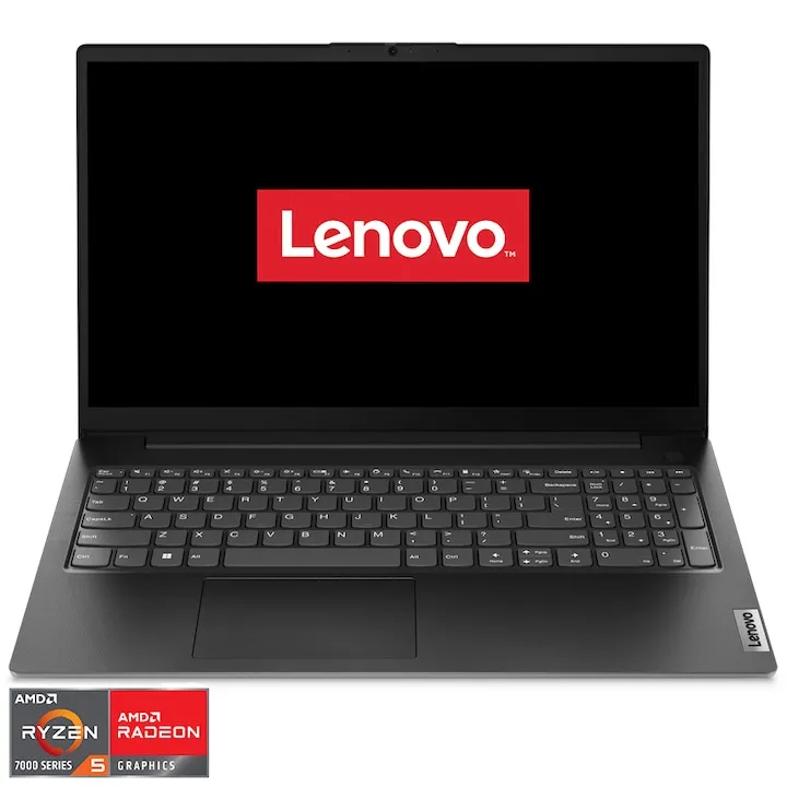 Lenovo V15 G4 AMN cu procesor AMD Ryzen™ 5 7520U pana la 4.3GHz, 15.6" Full HD, 16GB LPDDR5, 512GB SSD, AMD Radeon™ 610M Graphics, No OS, Business Black, 3y Courier or Carry-in