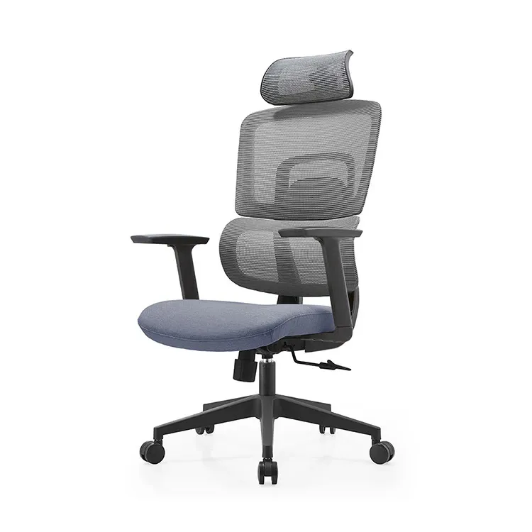 Scaun Ergonomic de Birou, Invincio Garry-H, Spatar Mesh, Tetiera Reglabila 2D, Cotiere reglabile pe inaltime, Sezut cu Spuma Densa, Mecanism Inclinare cu Blocaj in 3 Puncte, Sarcina Maxima 136kg, negru-gri