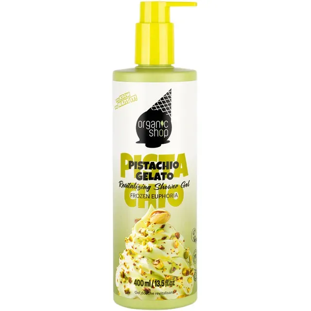 Gel de dus revitalizant Organic Shop Pistachio Gelato, 400 ml