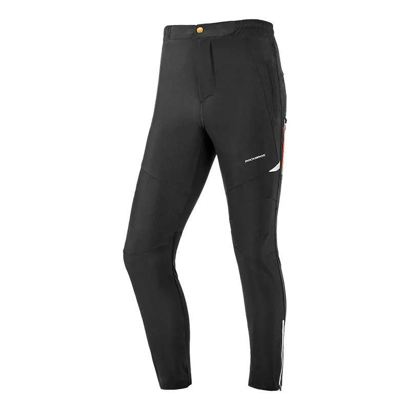 Pantaloni sport barbati, Rockbros, Poliester/Spandex, Negru, 2XL INTL
