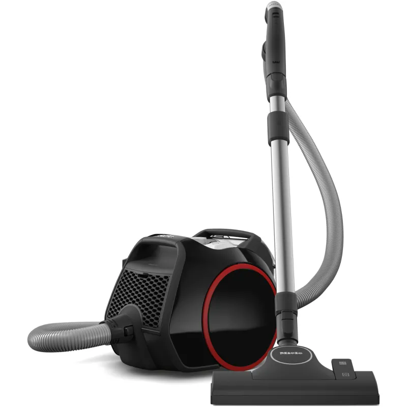 Aspirator fara sac Miele Boost CX1 125 Edition, 890 W, 4 trepte de putere, Tehnologie Vortex, Filtru Hygiene AirClean, negru obsidian/rosu.