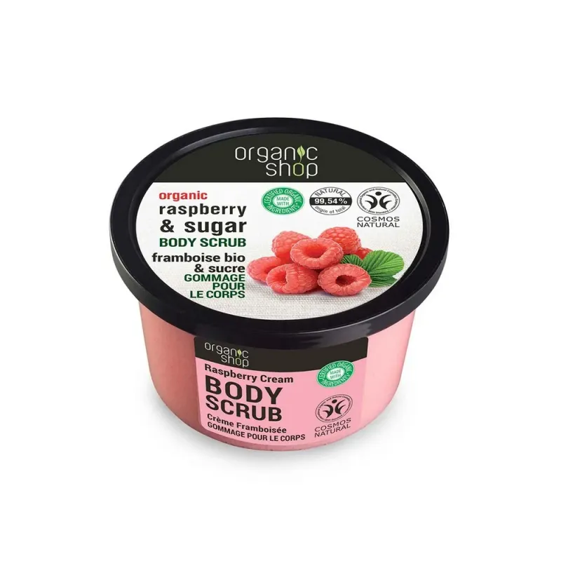 Scrub de corp Organic Shop Raspberry Cream, 250ml