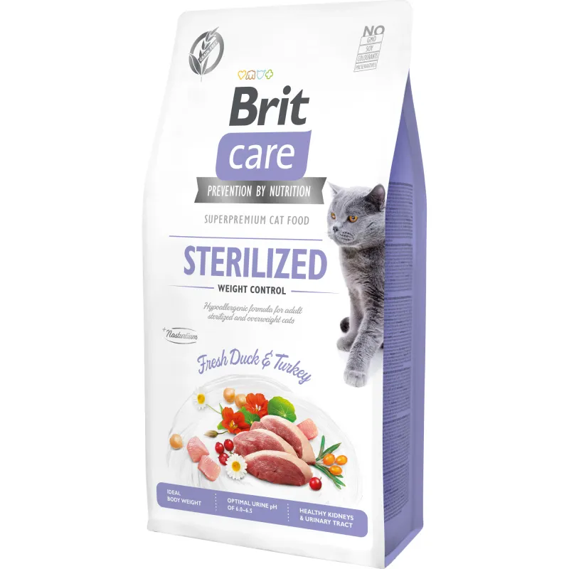 Hrana uscata pentru pisici Brit Care GF, Sterilized Weight Control, 7 Kg