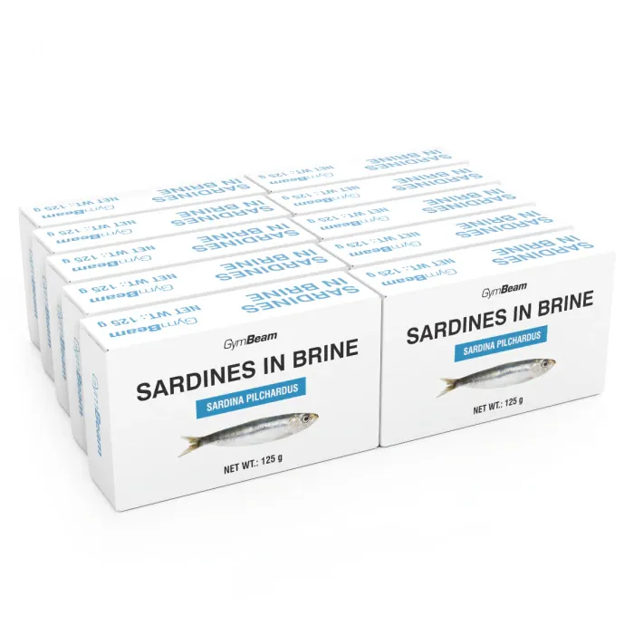 Sardine in suc propriu - GymBeam, 10x125g