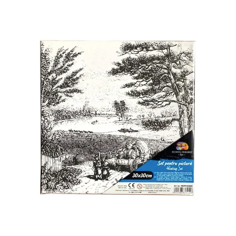Panza pre printata cu 12 culori incluse, dimensiune: 30 x 30 cm, Diverse printuri
