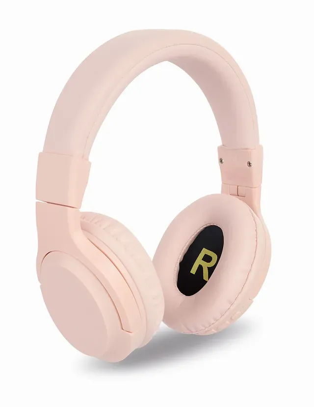 Casti fara fir on ear pentru copii Qilive Q.1994, Bluetooth 5.2, autonomie 12 ore, microfon incorporat, pliabile, roz