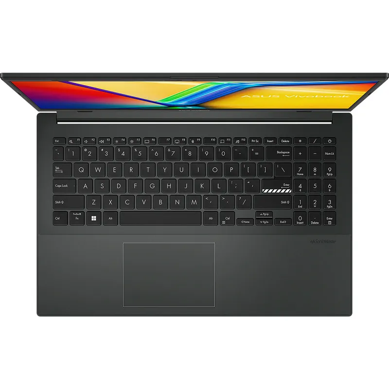Laptop ASUS Vivobook Go 15 L1504FA-BQ1969, AMD Ryzen 5 7520U pana la 4.3GHz, 15.6" Full HD, 16GB, SSD 512GB, AMD Radeon 610M, Free Dos, Mixed Black