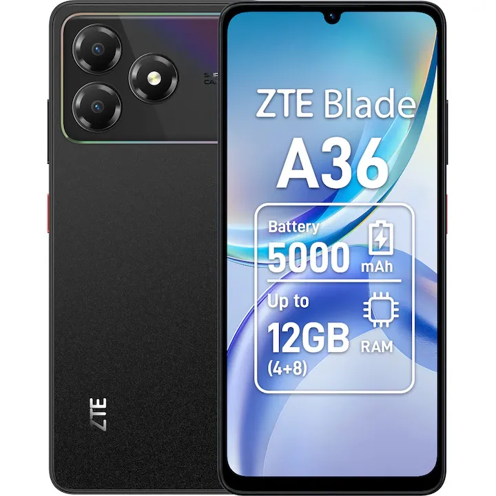 ZTE Blade A36, 64GB, 4GB, Dual SIM, Nebula Black