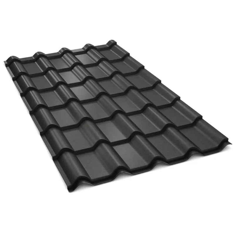 Tigla metalica Bilka Balcanic, negru mat (RAL 9005), 2230 x 1180 x 0.5 mm