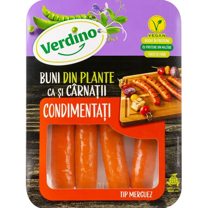 Carnati vegani tip merguez Verdino, 200 g