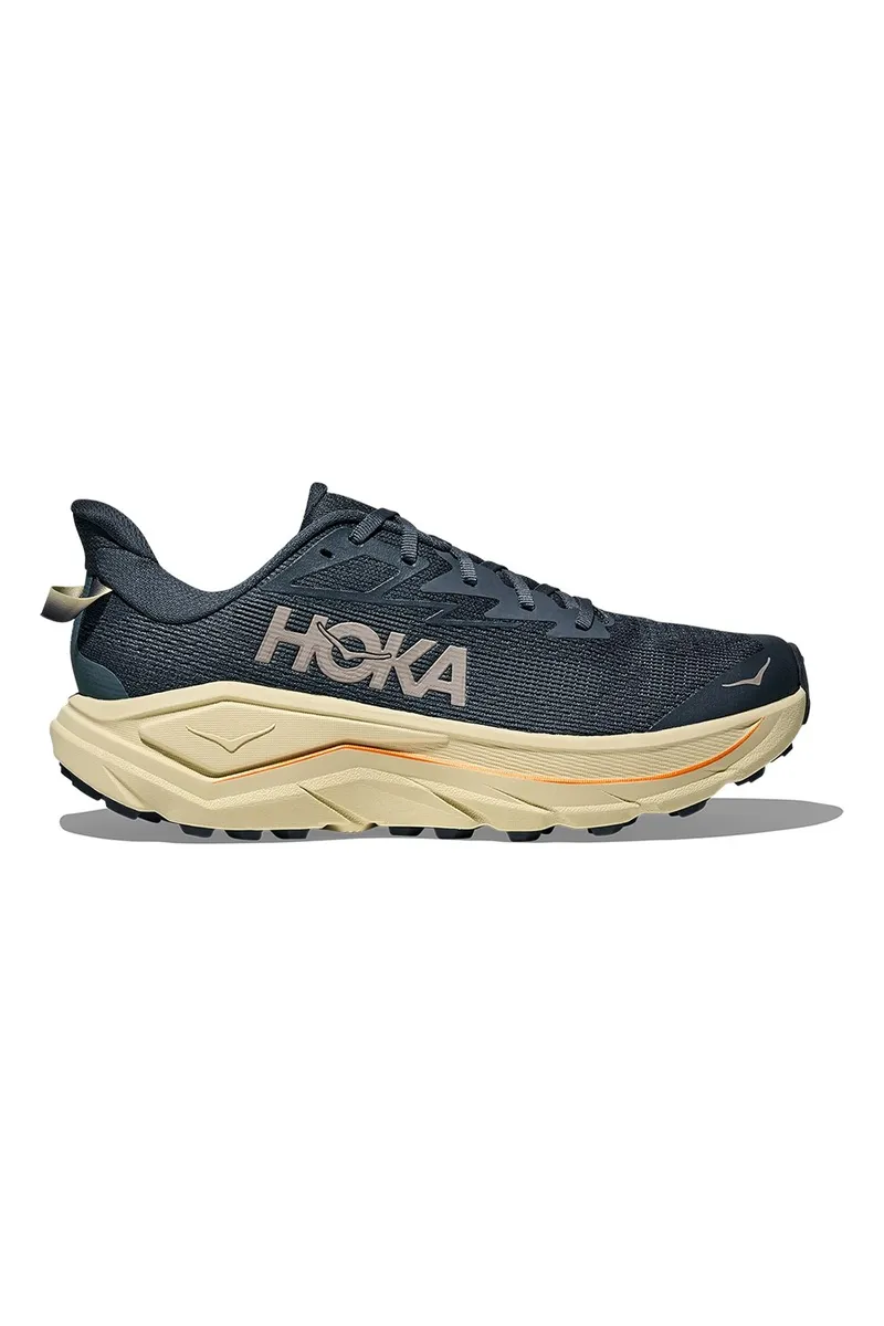 Hoka, Pantofi low-cut Challenger 8 pentru alergare Trail, Ocru