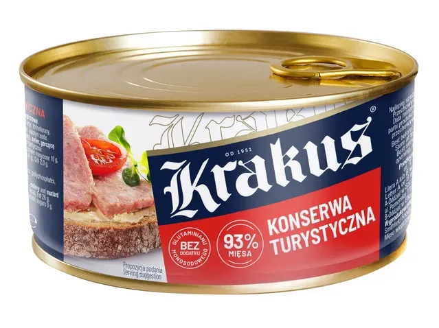 Conserva cu carne de porc Krakus Turist, 300 g