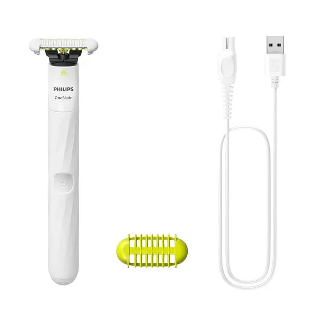 Aparat de ras si tuns Philips OneBlade Intimate QP1924/20, umeda/uscata, alb