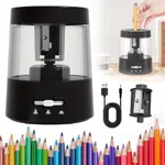 Ascutitoare electrica, Tressino, Lama pentru ascutire rapida, Diametrul aplicabil 6-8mm, 3 moduri, Conexiune USB, Doua moduri de incarcare, Lama din otel tungsten, Usor de curatat, portabila, Negru