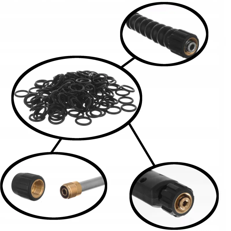 Set 100 garnituri O-ring etansare pentru masini de spalat cu presiune KARCHER, cauciuc, rezistente, multicolor