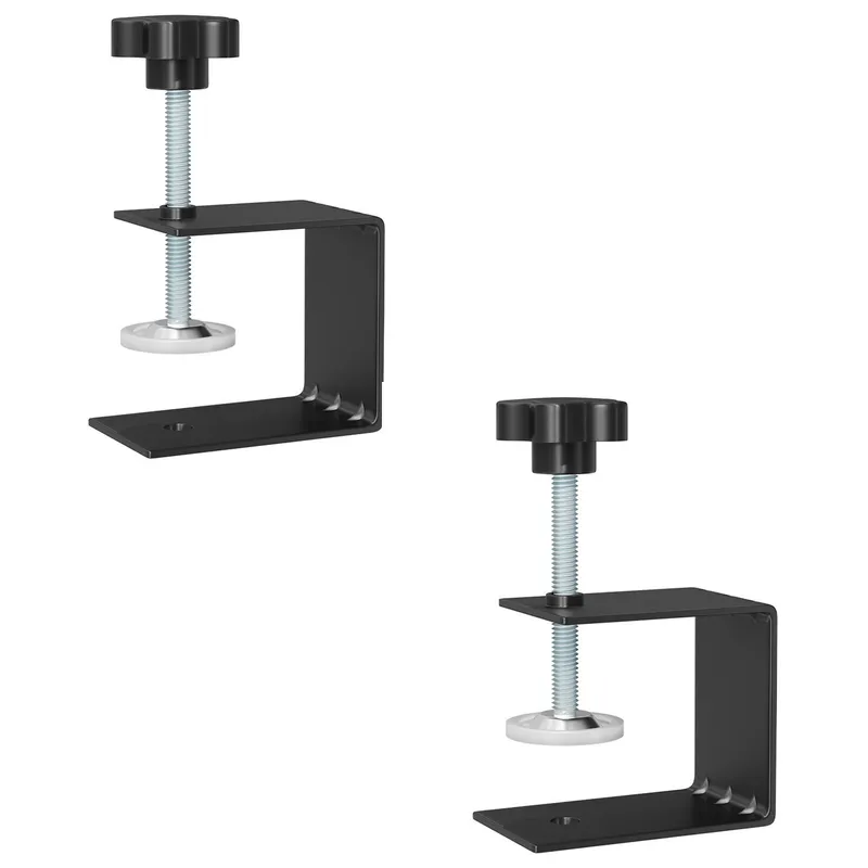 Set cleme de fixare panou sertar, Axroad Mall, 2 bucati, Anti-alunecare, Design ergonomic, Usor de operat, Rezistent la coroziune, Durabil, Reutilizabile, Pentru bucatarie dormitor dulapuri sertare, Metal, 10*6*5cm, Negru