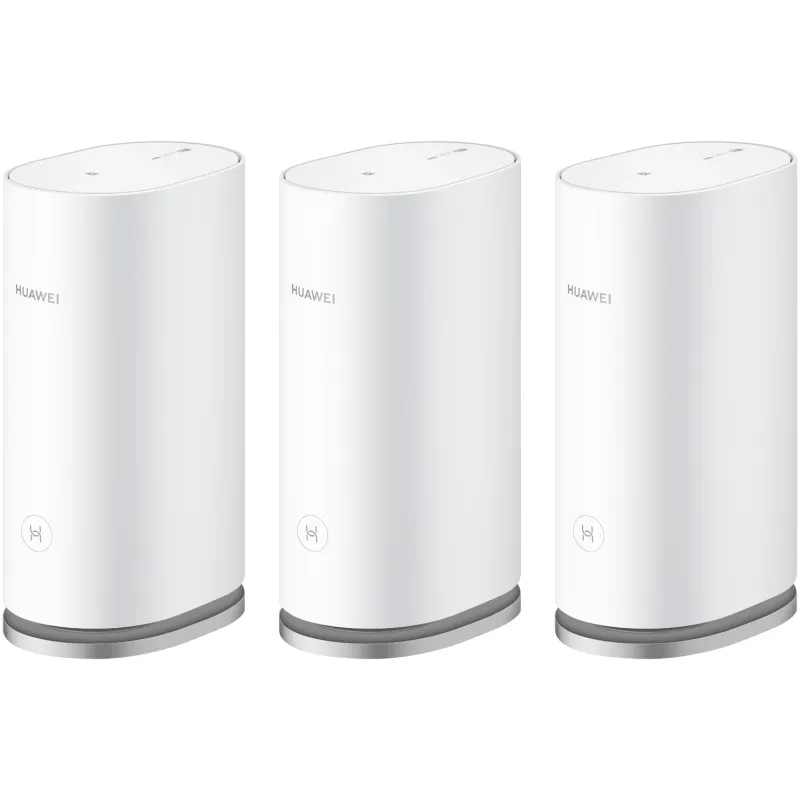 Sistem WiFi Mesh Huawei WS8100-23 (3 pack ), AX3000, WiFi 6 Plus, Gigabit, Dual Band, 2x2 MIMO, 256 MB RAM, cu acoperire completa pentru casa ~600mp