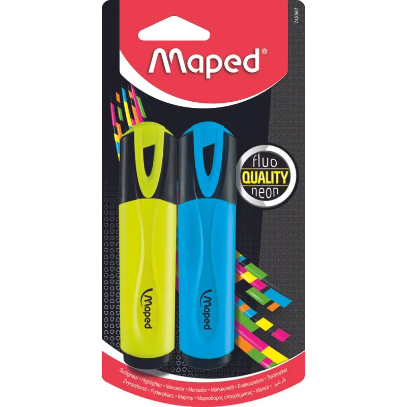 Set evidentiator Maped Fluo neon pachet 2 bucati