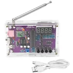 Kit de lipit pentru electronice, SINBINTA, Radio Portabil, 87-108Mhz, Mod dual de alimentare, Receptie ridicata ce prinde posturi regionale/la sate, Port jack 3.5 mm, Pentrustudenti si incepatori invatarea lipirii, Acril, 107*70*23mm, Multicolor