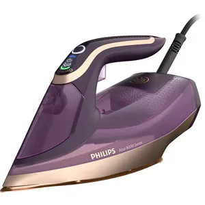 Fier de calcat PHILIPS Azur 8000 DST8040/30, 3000W, 260g/min, 350ml, talpa SteamGlide Elite, mov-auriu