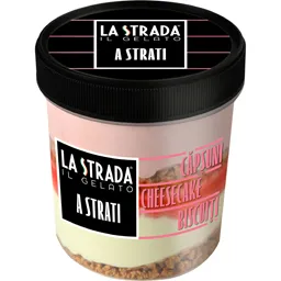 Inghetata cu capsuni, cheesecake, biscuiti 473ml