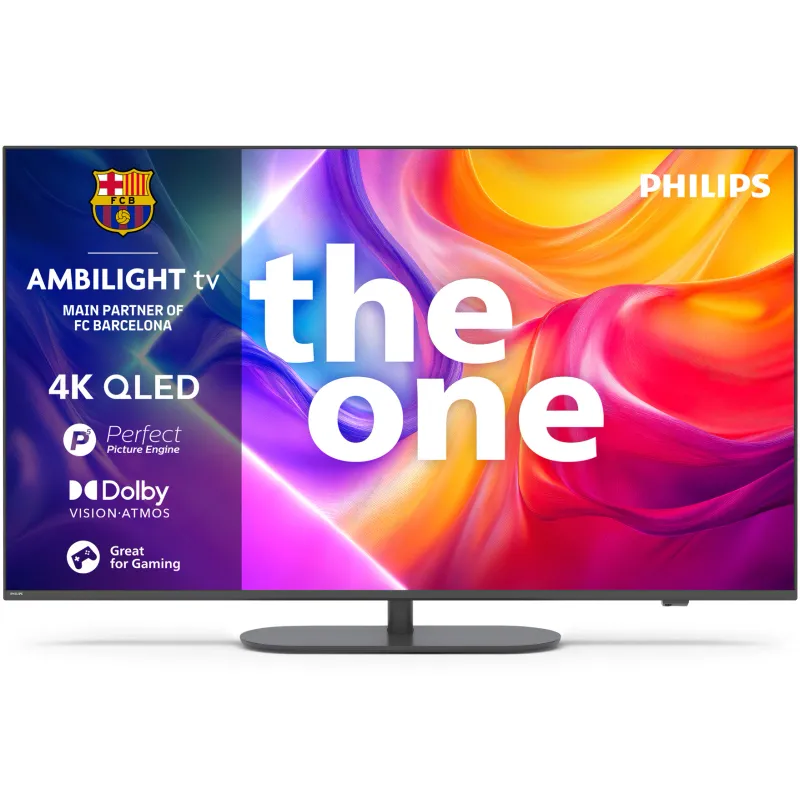 Philips AMBILIGHT tv QLED 55PUS9010, 139 cm, Smart TV, 4K Ultra HD, 100 Hz, Clasa F