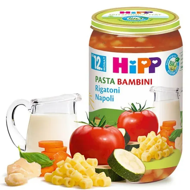Paste Rigatoni Napoli Hipp, de la 1 an, 250 g