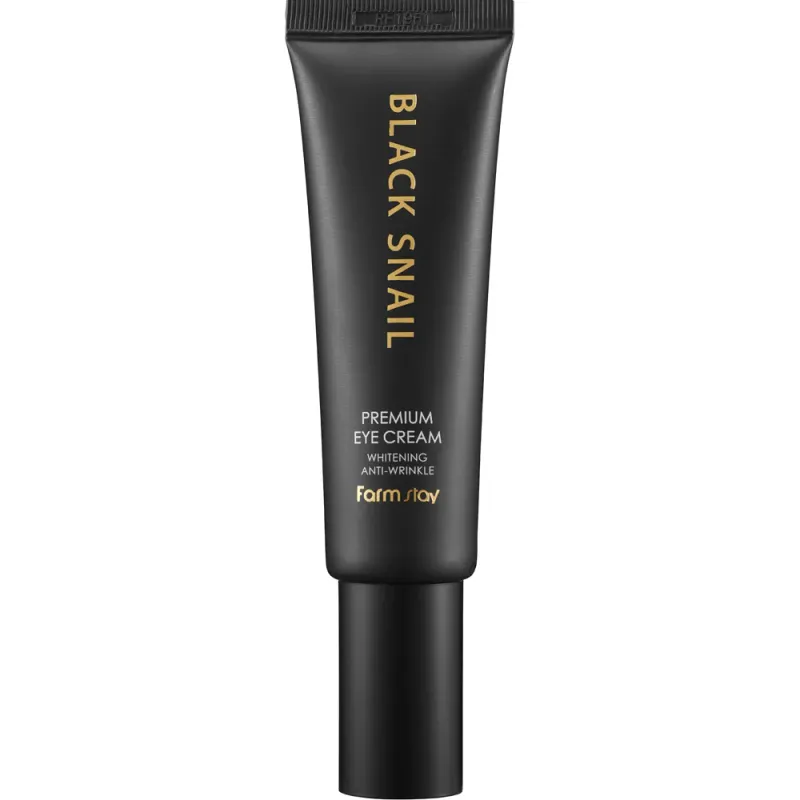 Crema pentru ochi cu extract de melc negru Farmstay Black Snail, 50 ml