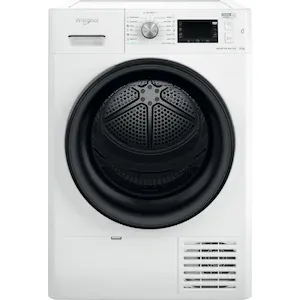 Uscator de rufe Whirlpool FFTM229X2BEE, Pompa de caldura, 9 kg, Clasa E, Motor Inverter, Freshcare+, Tehnologia al 6-lea Simt, Alb