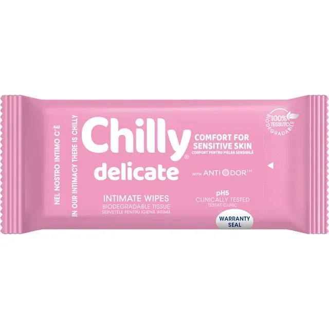 Servetele pentru igiena intima Chilly Delicate, 12 bucati