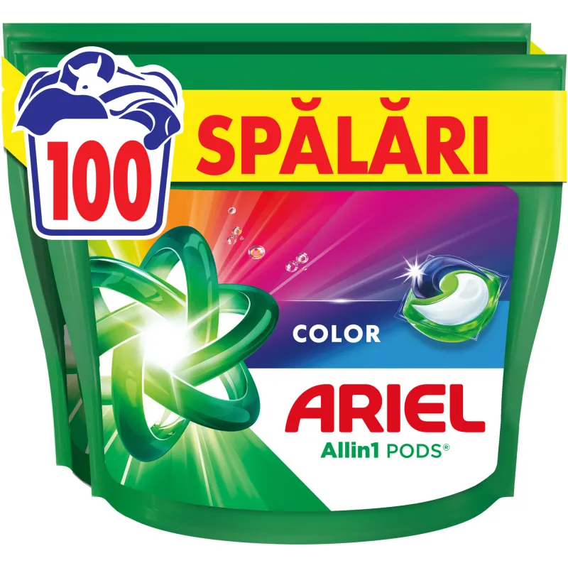 Detergent de rufe capsule Ariel Allin1 PODS Color, 100 Spalari