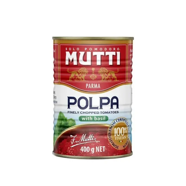 Rosii taiate fin cu busuioc Mutti, 400 g