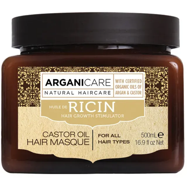 Masca reparatoare cu ulei de ricin Arganicare Castor Oil, 500 ml