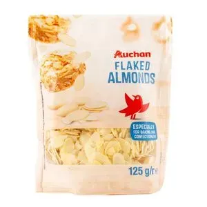 Fulgi de migdale Auchan, 125 g