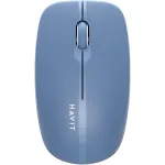 Mouse office wireless HAVIT MS53WB, 1600 dpi, 4 butoane, Bluetooth 5.2/ 2.4 GHz, Albastru