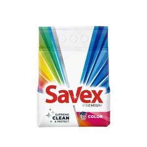 Detergent pudra Savex Premium Color, 20 spalari, 2 kg