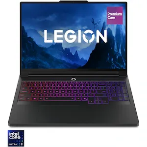 Gaming Lenovo Legion Pro 7 16IAX10H cu procesor Intel® Core™ Ultra 9 275HX pana la 5.4GHz, 16" WQXGA, OLED, 240Hz, 64GB DDR5 RAM, 1TB SSD, NVIDIA® GeForce RTX™ 5070 Ti 12GB GDDR7, No OS, Eclipse Black, 3y on-site Premium Care
