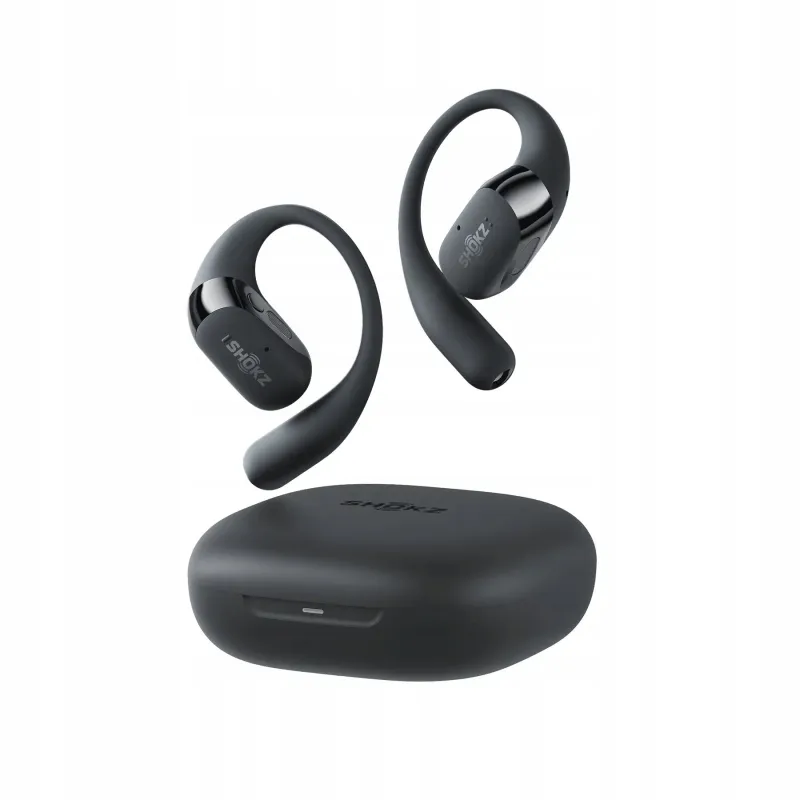 Casti wireless Shokz OpenFit 2+, impermeabile, tehnologie Dolby Audio, negru, 9,4g